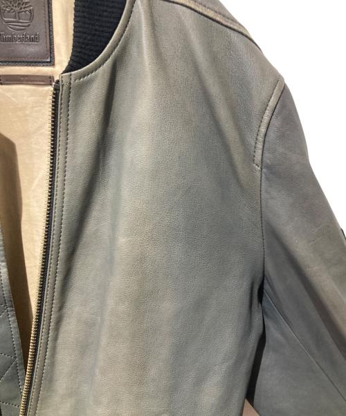 Timberland（ティンバーランド）Timberland (ティンバーランド) ラムレザーブルゾン グリーン サイズ:Mの古着・服飾アイテム