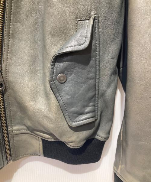 Timberland（ティンバーランド）Timberland (ティンバーランド) ラムレザーブルゾン グリーン サイズ:Mの古着・服飾アイテム