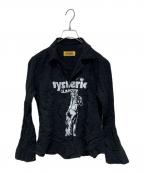 Hysteric Glamourヒステリックグラマー）の古着「HYS CHERRY TIMES ピンタックシャツ」｜ブラック