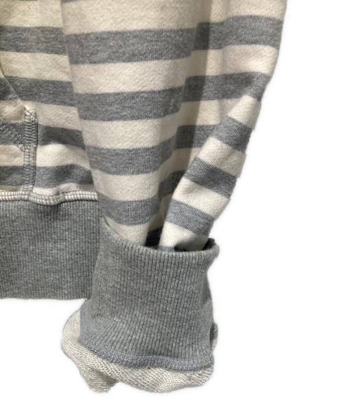 OPEN YY（オープンワイワイ）OPEN YY (オープンワイワイ) アップリケ ジップアップ スウェットシャツ グレー サイズ:Sの古着・服飾アイテム