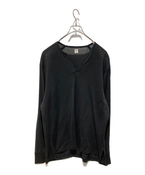 KAPTAIN SUNSHINE（キャプテンサンシャイン）KAPTAIN SUNSHINE (キャプテンサンシャイン) Nocollar Shirt ブラック サイズ:38の古着・服飾アイテム