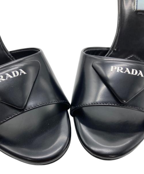PRADA（プラダ）PRADA (プラダ) トライアングルロゴミュール ブラック サイズ:22.5cmの古着・服飾アイテム