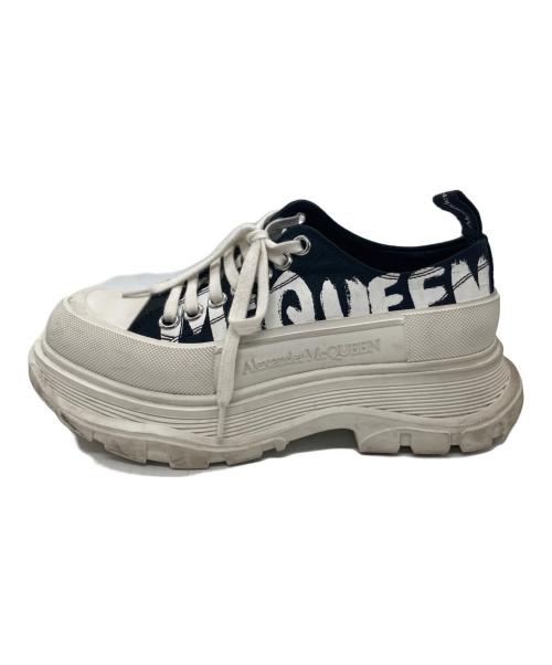 ALEXANDER McQUEEN（アレキサンダーマックイーン）ALEXANDER McQUEEN (アレキサンダーマックイーン) Tread Slick Low Lace Up ホワイト×ブラック サイズ:23.5の古着・服飾アイテム