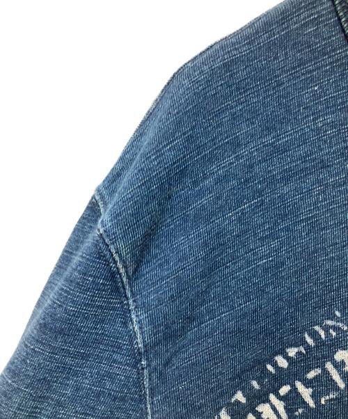 RRL（ダブルアールエル）RRL (ダブルアールエル) プリントスウェット インディゴ サイズ:Ｌの古着・服飾アイテム