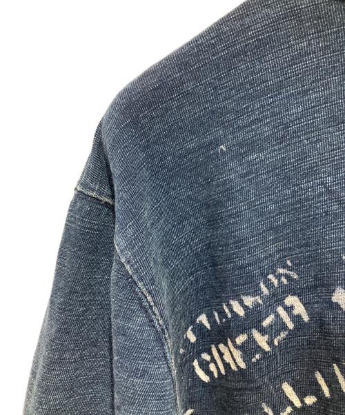 RRL（ダブルアールエル）RRL (ダブルアールエル) プリントスウェット インディゴ サイズ:Ｌの古着・服飾アイテム