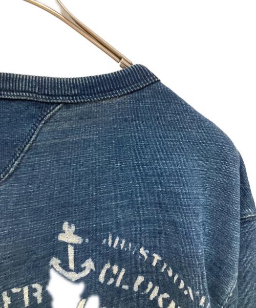 RRL（ダブルアールエル）RRL (ダブルアールエル) プリントスウェット インディゴ サイズ:Ｌの古着・服飾アイテム