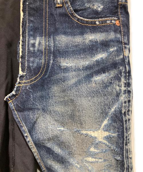 JUNYA WATANABE COMME des GARCONS（(ジュンヤワタナベ コムデギャルソン）JUNYA WATANABE COMME des GARCONS ((ジュンヤワタナベ コムデギャルソン) デニムドッキングスカート ネイビー サイズ:XSの古着・服飾アイテム