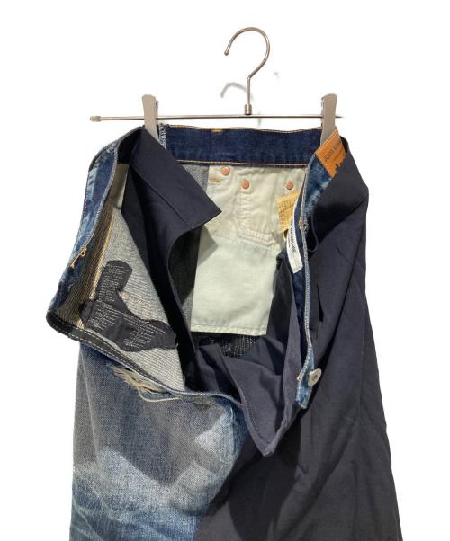 JUNYA WATANABE COMME des GARCONS（(ジュンヤワタナベ コムデギャルソン）JUNYA WATANABE COMME des GARCONS ((ジュンヤワタナベ コムデギャルソン) デニムドッキングスカート ネイビー サイズ:XSの古着・服飾アイテム