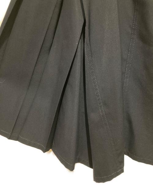 JUNYA WATANABE COMME des GARCONS（(ジュンヤワタナベ コムデギャルソン）JUNYA WATANABE COMME des GARCONS ((ジュンヤワタナベ コムデギャルソン) ウール プリーツ アシンメトリー スカート ネイビー サイズ:Sの古着・服飾アイテム