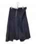 JUNYA WATANABE COMME des GARCONS ((ジュンヤワタナベ コムデギャルソン) ウール プリーツ アシンメトリー スカート ネイビー サイズ:S：25000円