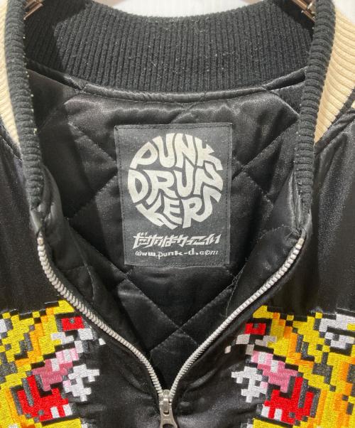 PUNK DRUNKERS（パンクドランカーズ）PUNK DRUNKERS (パンクドランカーズ) モザイク虎スカジャン ブラック サイズ:Sの古着・服飾アイテム