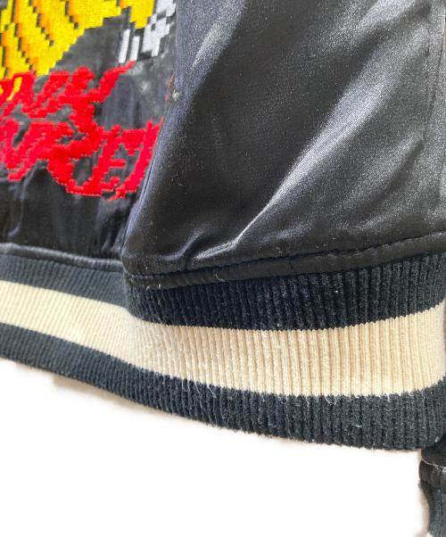 PUNK DRUNKERS（パンクドランカーズ）PUNK DRUNKERS (パンクドランカーズ) モザイク虎スカジャン ブラック サイズ:Sの古着・服飾アイテム