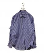H BEAUTY&YOUTHエイチ ビューティー&ユース）の古着「DOUBLE CUFFS REGULAR COLLAR SHIRT」｜ブルー