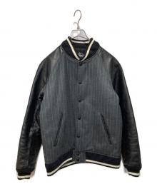 stussy×FRAGMENT DESIGN（ステューシー×フラグメントデザイン）の古着「スタジャン」｜ブラック
