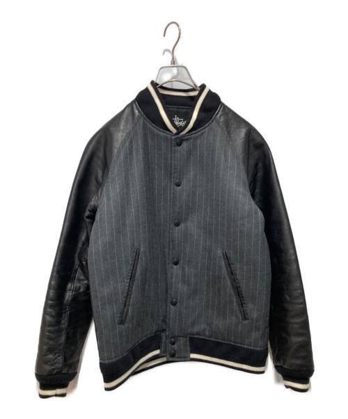 stussy（ステューシー）stussy (ステューシー) FRAGMENT DESIGN (フラグメントデザイン) スタジャン ブラック サイズ:Mの古着・服飾アイテム