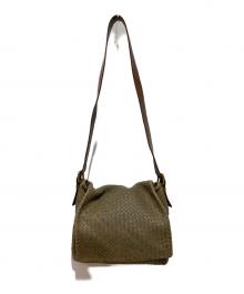 BOTTEGA VENETA（ボッテガベネタ）の古着「イントレチャート ショルダーバッグ」｜オリーブ