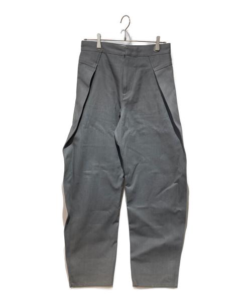 newnow（ニューナウ）newnow (ニューナウ) Deformed Tuck Pants グレー サイズ:Mの古着・服飾アイテム