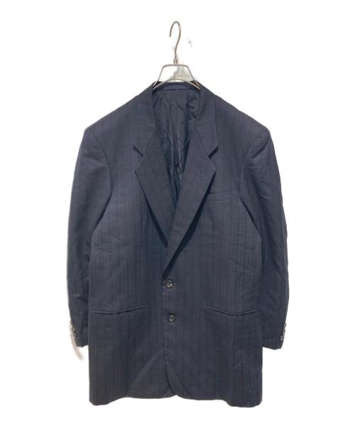 COMME des GARCONS HOMME（コムデギャルソン オム）COMME des GARCONS HOMME (コムデギャルソン オム) ストライプテーラードジャケット ブラック サイズ:Mの古着・服飾アイテム