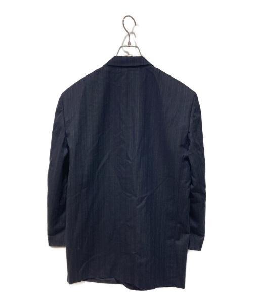COMME des GARCONS HOMME（コムデギャルソン オム）COMME des GARCONS HOMME (コムデギャルソン オム) ストライプテーラードジャケット ブラック サイズ:Mの古着・服飾アイテム