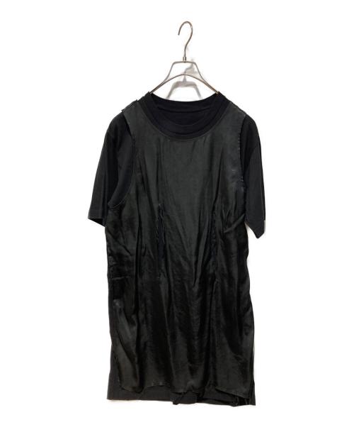 MM6 Maison Margiela（エムエムシックスメゾンマルジェラ）MM6 Maison Margiela (エムエムシックスメゾンマルジェラ) レーヤードワンピース ブラック サイズ:Sの古着・服飾アイテム