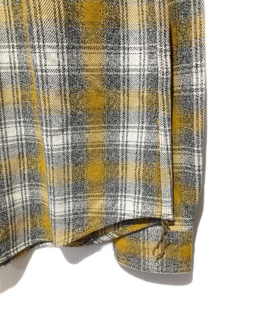 Schott（ショット）Schott (ショット) ネルシャツ グレー×イエロー サイズ:Mの古着・服飾アイテム