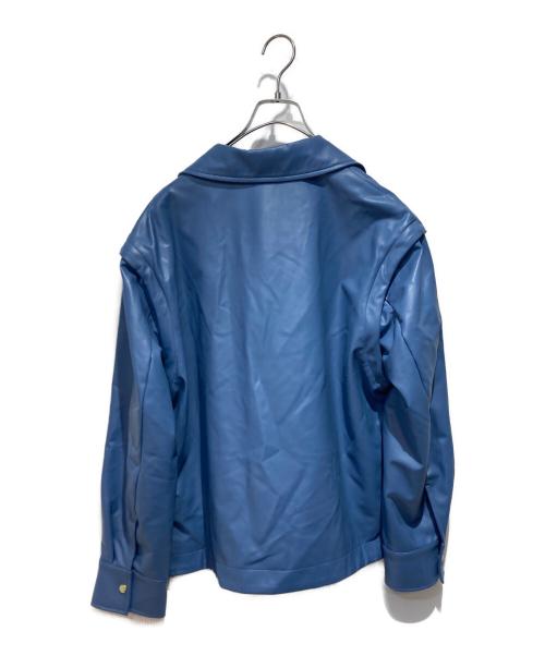 CULLNI（クルニ）CULLNI (クルニ) Fake Leather  Riders Jacket スカイブルー サイズ:1の古着・服飾アイテム
