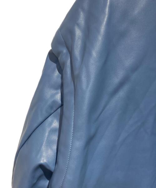 CULLNI（クルニ）CULLNI (クルニ) Fake Leather  Riders Jacket スカイブルー サイズ:1の古着・服飾アイテム