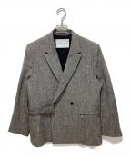 CULLNIクルニ）の古着「Slub Tweed Tailored Tie Locken Jacket」｜グレー
