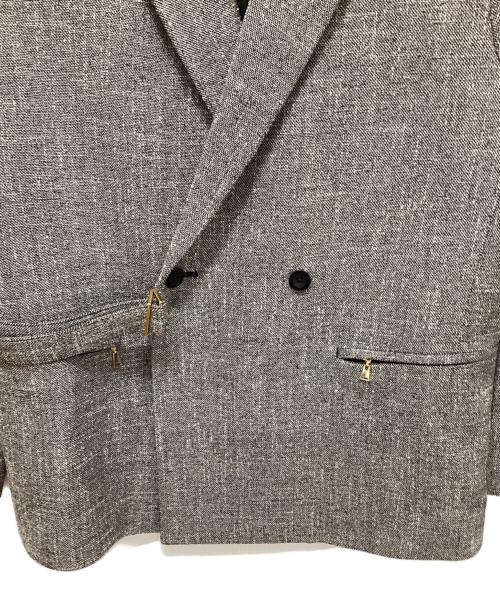 CULLNI（クルニ）CULLNI (クルニ) Slub Tweed Tailored Tie Locken Jacket グレー サイズ:1の古着・服飾アイテム