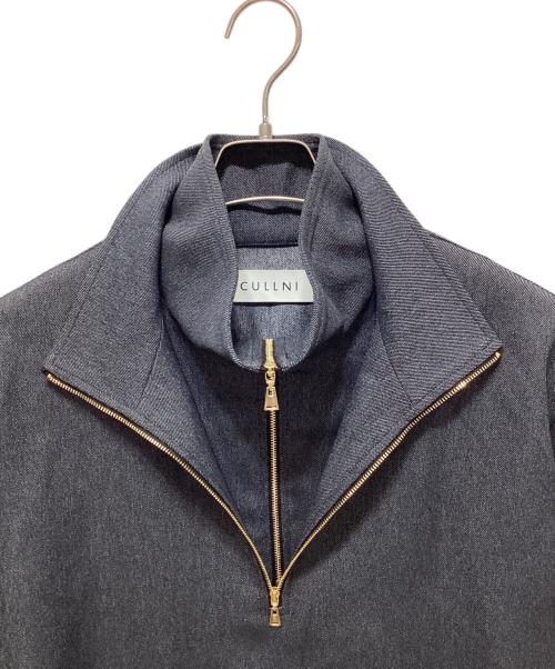 CULLNI（クルニ）CULLNI (クルニ) Faux Denim Layered Stand Collar Pullover ネイビー サイズ:1の古着・服飾アイテム