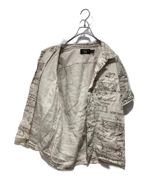 RRL（ダブルアールエル）RRL (ダブルアールエル) Aeroplane Print Shirt ベージュ サイズ:Sの古着・服飾アイテム
