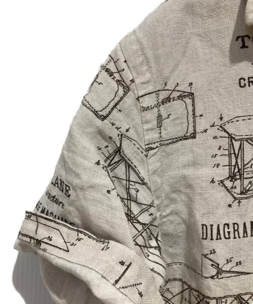 RRL（ダブルアールエル）RRL (ダブルアールエル) Aeroplane Print Shirt ベージュ サイズ:Sの古着・服飾アイテム