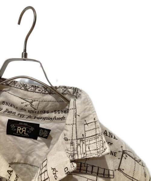RRL（ダブルアールエル）RRL (ダブルアールエル) Aeroplane Print Shirt ベージュ サイズ:Sの古着・服飾アイテム