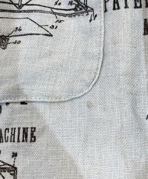RRL（ダブルアールエル）RRL (ダブルアールエル) Aeroplane Print Shirt ベージュ サイズ:Sの古着・服飾アイテム