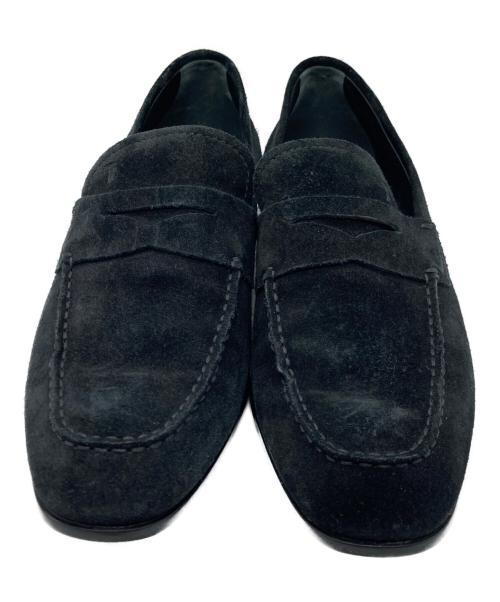 TOD'S（トッズ）TOD'S (トッズ) スウェードペニーローファー ブラック サイズ:26.5の古着・服飾アイテム