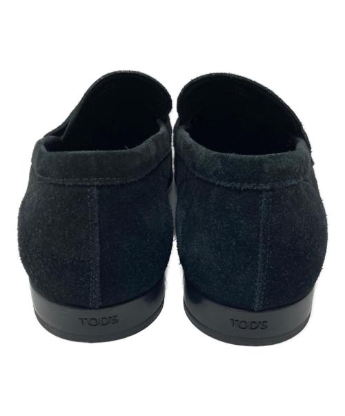 TOD'S（トッズ）TOD'S (トッズ) スウェードペニーローファー ブラック サイズ:26.5の古着・服飾アイテム