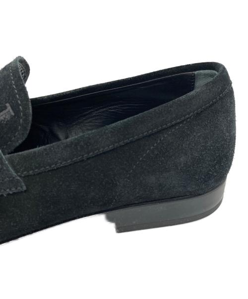 TOD'S（トッズ）TOD'S (トッズ) スウェードペニーローファー ブラック サイズ:26.5の古着・服飾アイテム