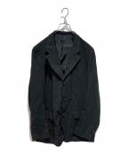 COMME des GARCONS HOMME PLUSコムデギャルソンオムプリュス）の古着「シルク混テーラードジャケット」｜ブラック