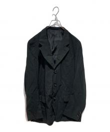 COMME des GARCONS HOMME PLUS（コムデギャルソンオムプリュス）の古着「シルク混テーラードジャケット」｜ブラック