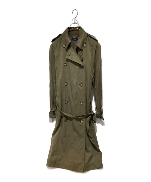 POLO RALPH LAUREN（ポロ・ラルフローレン）POLO RALPH LAUREN (ポロ・ラルフローレン) ロングトレンチコート オリーブ サイズ:2の古着・服飾アイテム