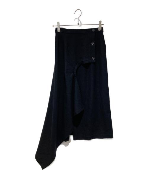COMME des GARCONS（コムデギャルソン）COMME des GARCONS (コムデギャルソン) ウールラップスカート ブラック サイズ:Mの古着・服飾アイテム