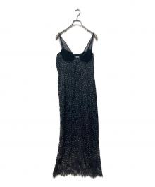 Henon.（ー）の古着「LINGERIE CAMI DRESS」｜ブラック