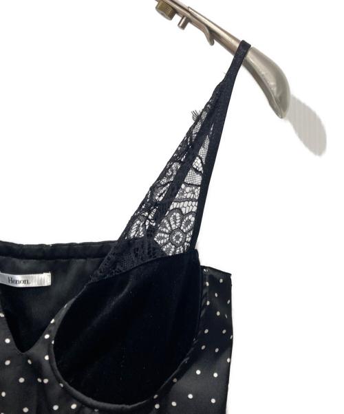 Henon.（ー）Henon. (ー) LINGERIE CAMI DRESS ブラック サイズ:FREEの古着・服飾アイテム