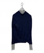 kayleケイル）の古着「COTTON SILK LAYERED TURTLE TOP」｜ネイビー