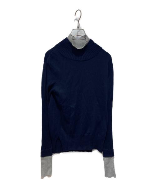 kayle（ケイル）KAYLE (ケイル) COTTON SILK LAYERED TURTLE TOP ネイビー サイズ:FREEの古着・服飾アイテム