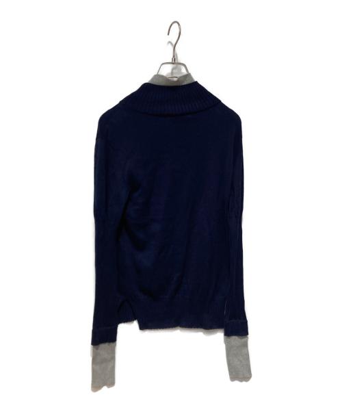 kayle（ケイル）KAYLE (ケイル) COTTON SILK LAYERED TURTLE TOP ネイビー サイズ:FREEの古着・服飾アイテム
