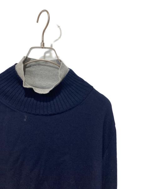 kayle（ケイル）KAYLE (ケイル) COTTON SILK LAYERED TURTLE TOP ネイビー サイズ:FREEの古着・服飾アイテム