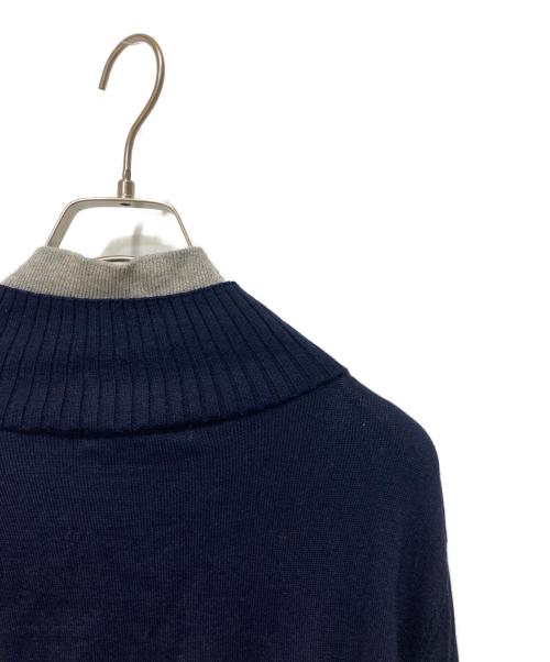 kayle（ケイル）KAYLE (ケイル) COTTON SILK LAYERED TURTLE TOP ネイビー サイズ:FREEの古着・服飾アイテム