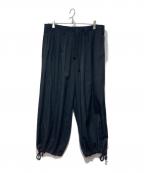 Yohji Yamamoto pour hommeヨウジヤマモト プールオム）の古着「WOOL GABARDINE STANDARD BALOON PANTS」｜ブラック