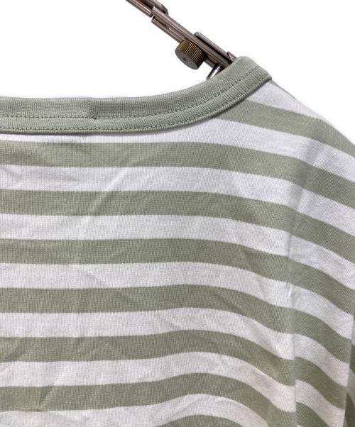 marimekko（マリメッコ）marimekko (マリメッコ) ボーダーカットソーワンピース グリーン サイズ:Ｌの古着・服飾アイテム